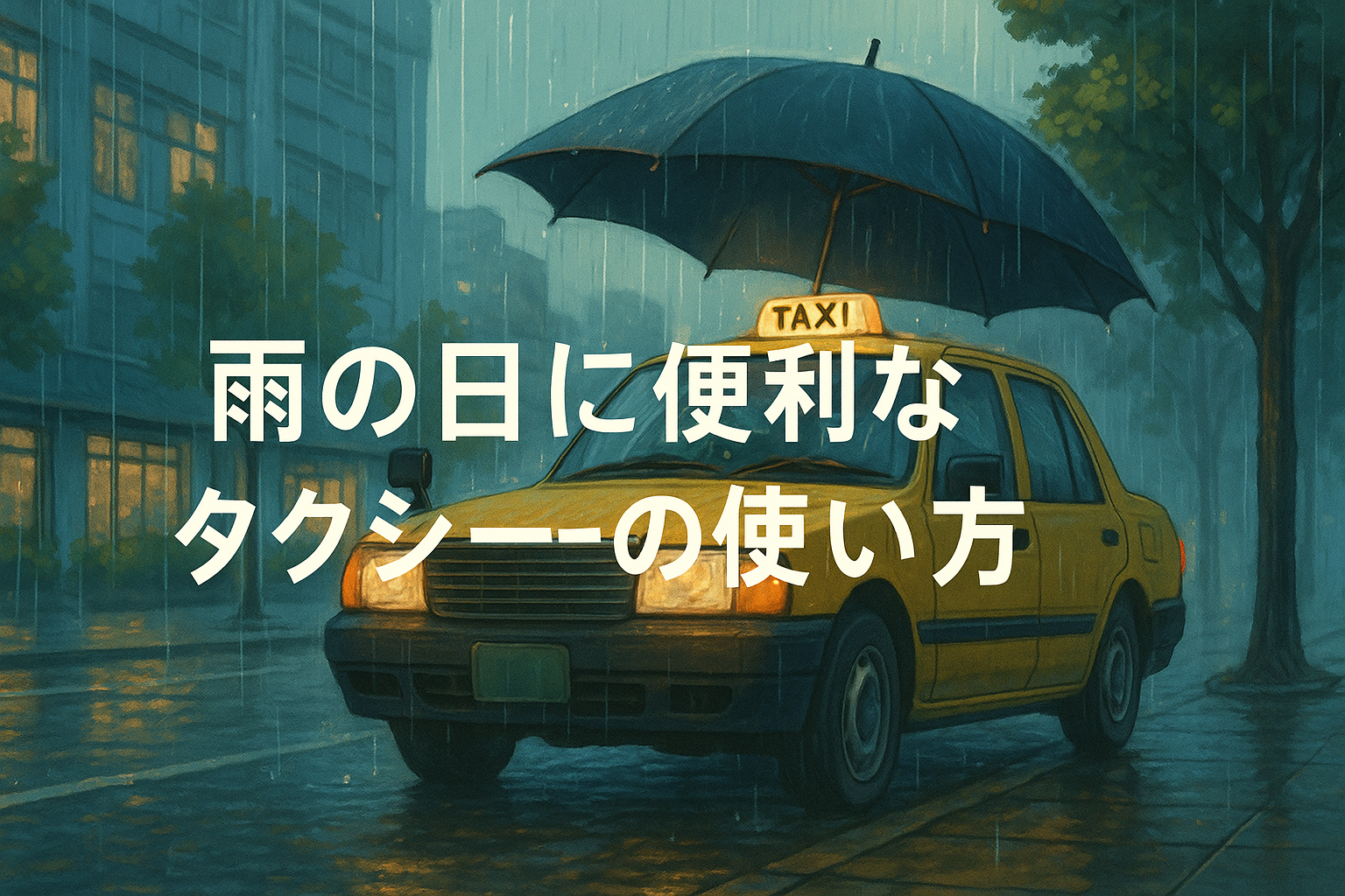雨の日に便利なタクシーの使い方