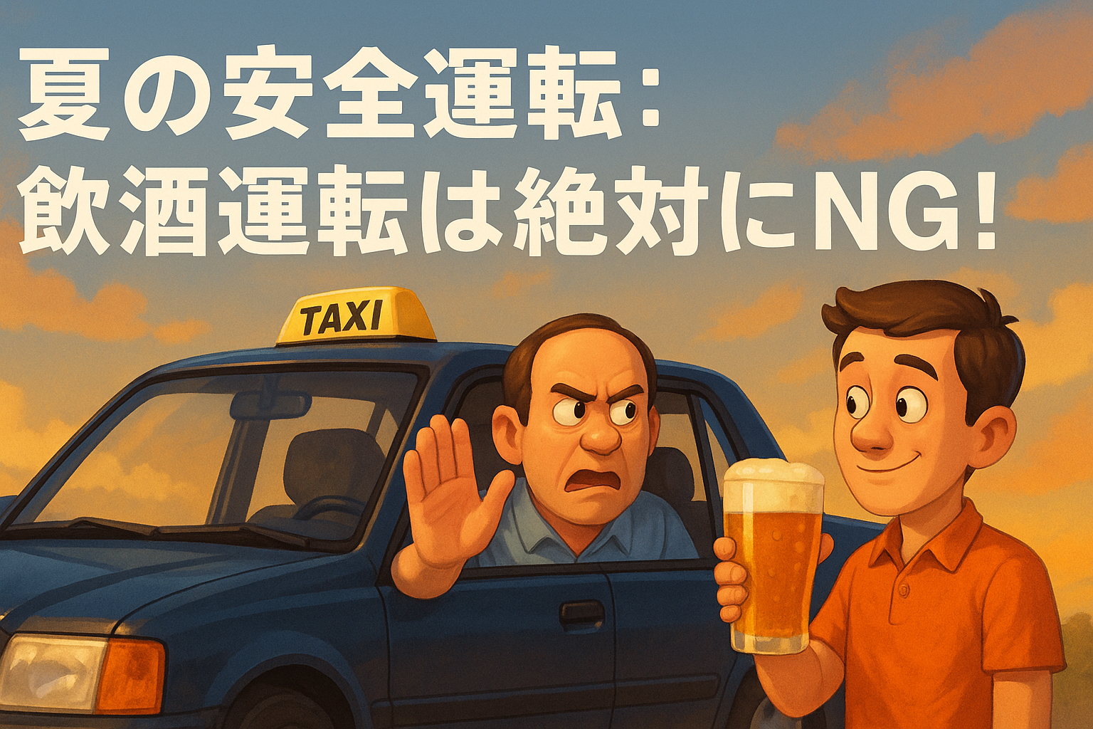 夏の安全運転:飲酒運転は絶対にNG!